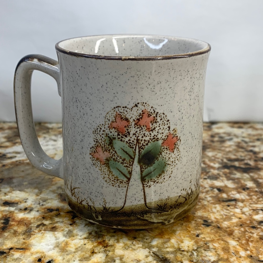 Speckled Ceramic Mug with Tree